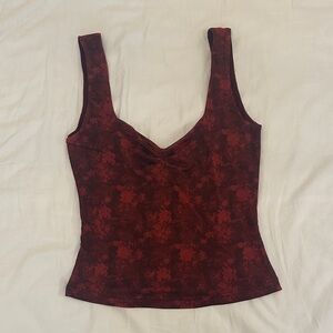 Princess Polly Red Floral Top